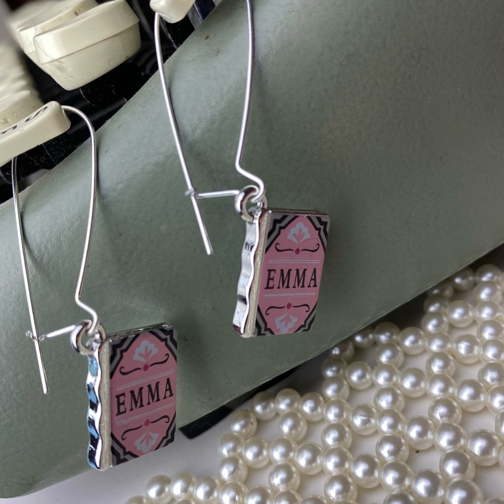 Emma book earrings
